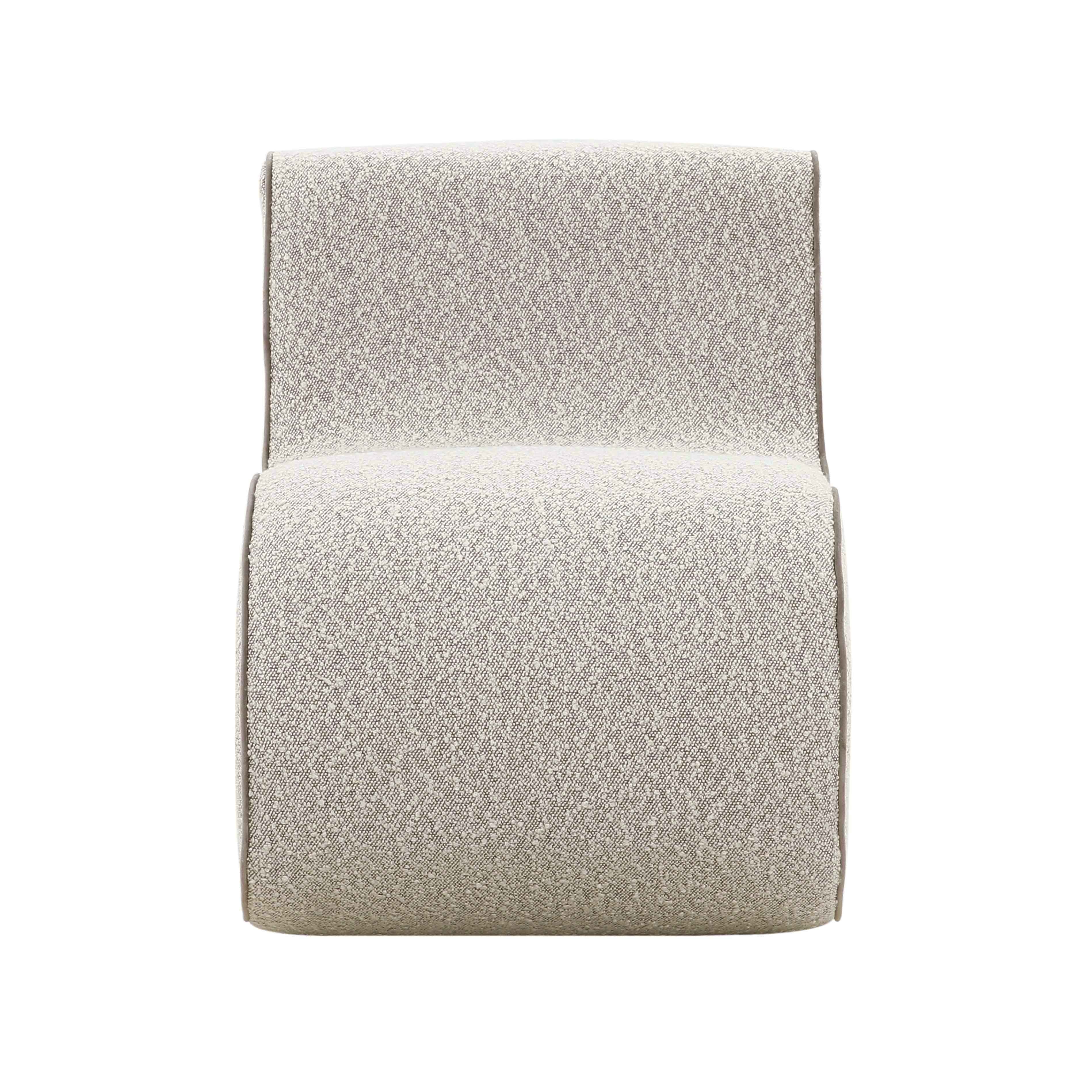 Senna Speckled Grey Boucle Accent Chair - Image 3