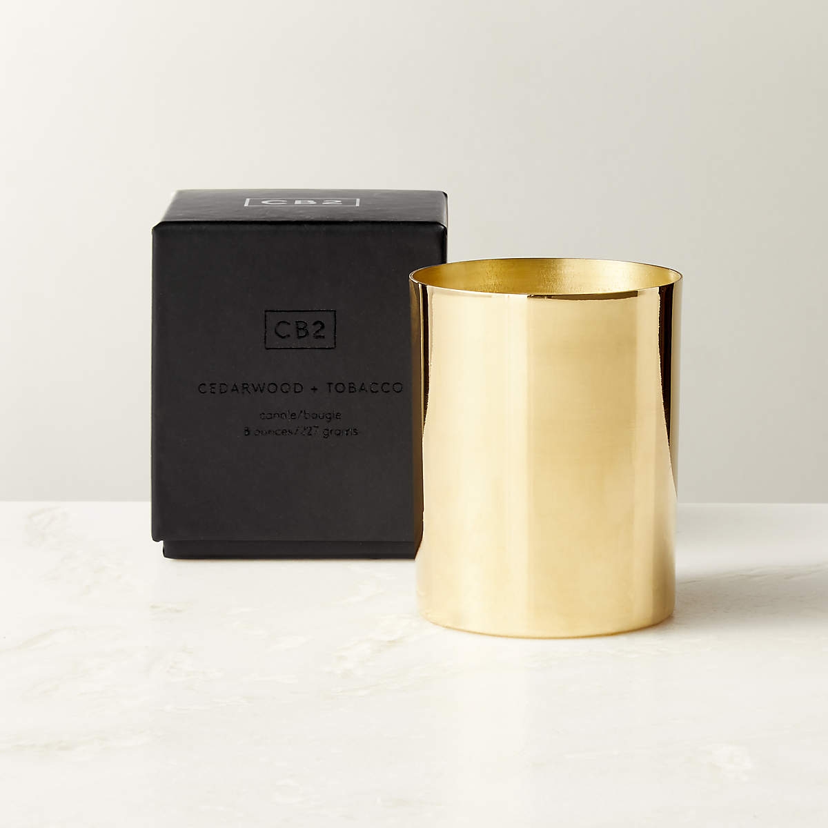Cedarwood + Tobacco Scented Candle 8oz - Image 1