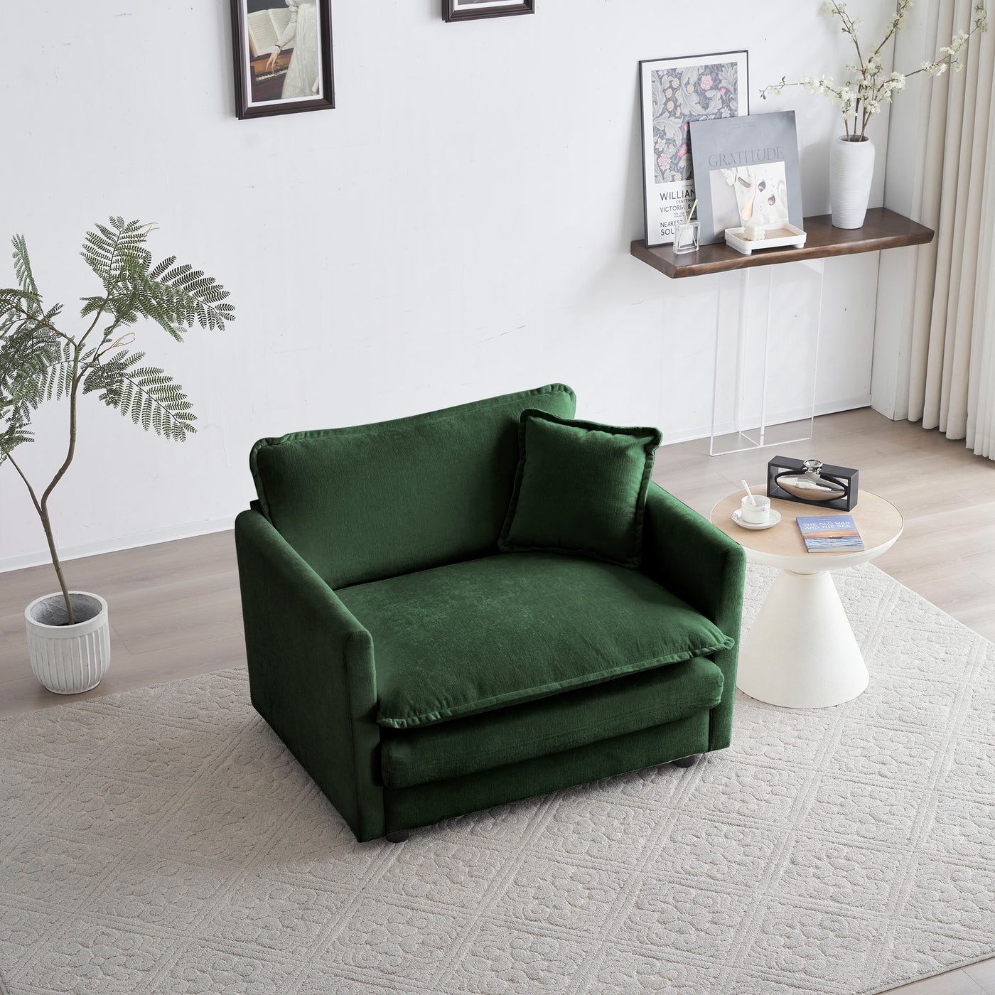 Contour & Co. | Chenille Cloud Accent Chair Set - Image 1