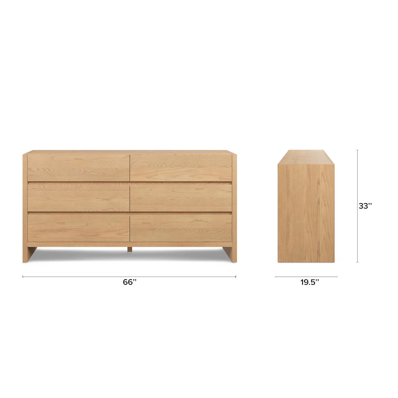 Leif 6-Drawer Double Dresser - White Oak - Image 2