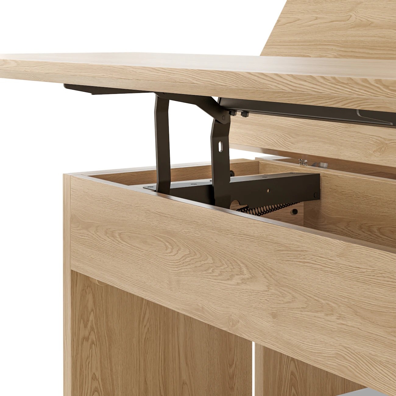 Karl 46" Lift-Top Storage Coffee Table - White Oak - Image 3