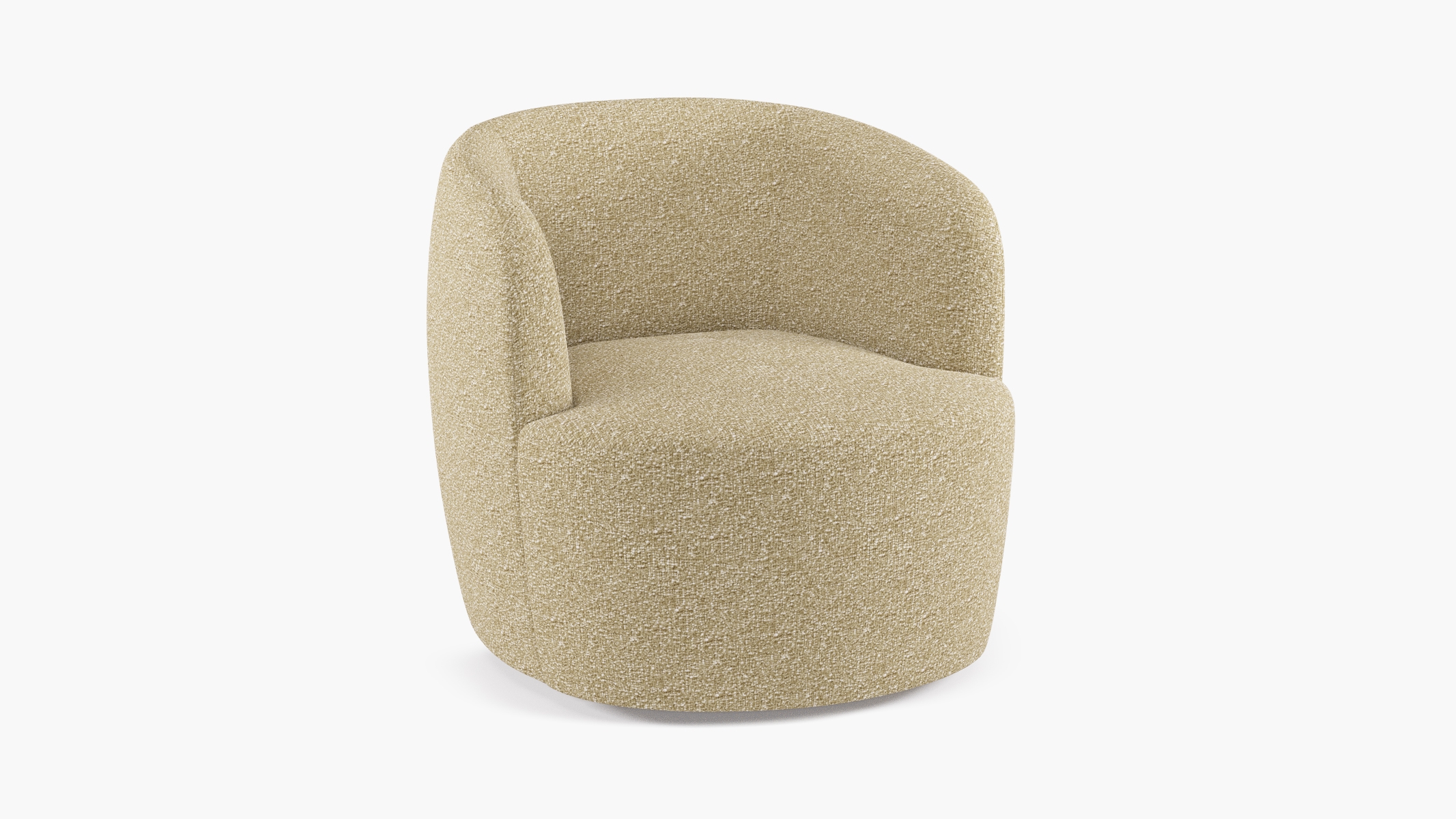 Tub Swivel Chair, Buff Boucle - Image 0