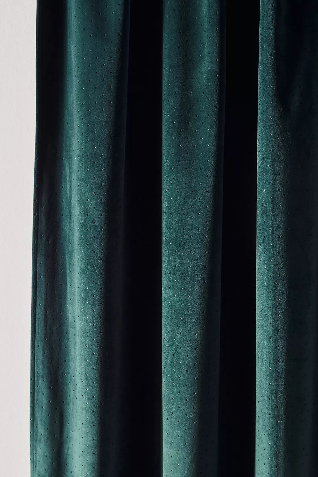 Velvet Louise Curtain, Dark Green, 108" X 50" - Image 1