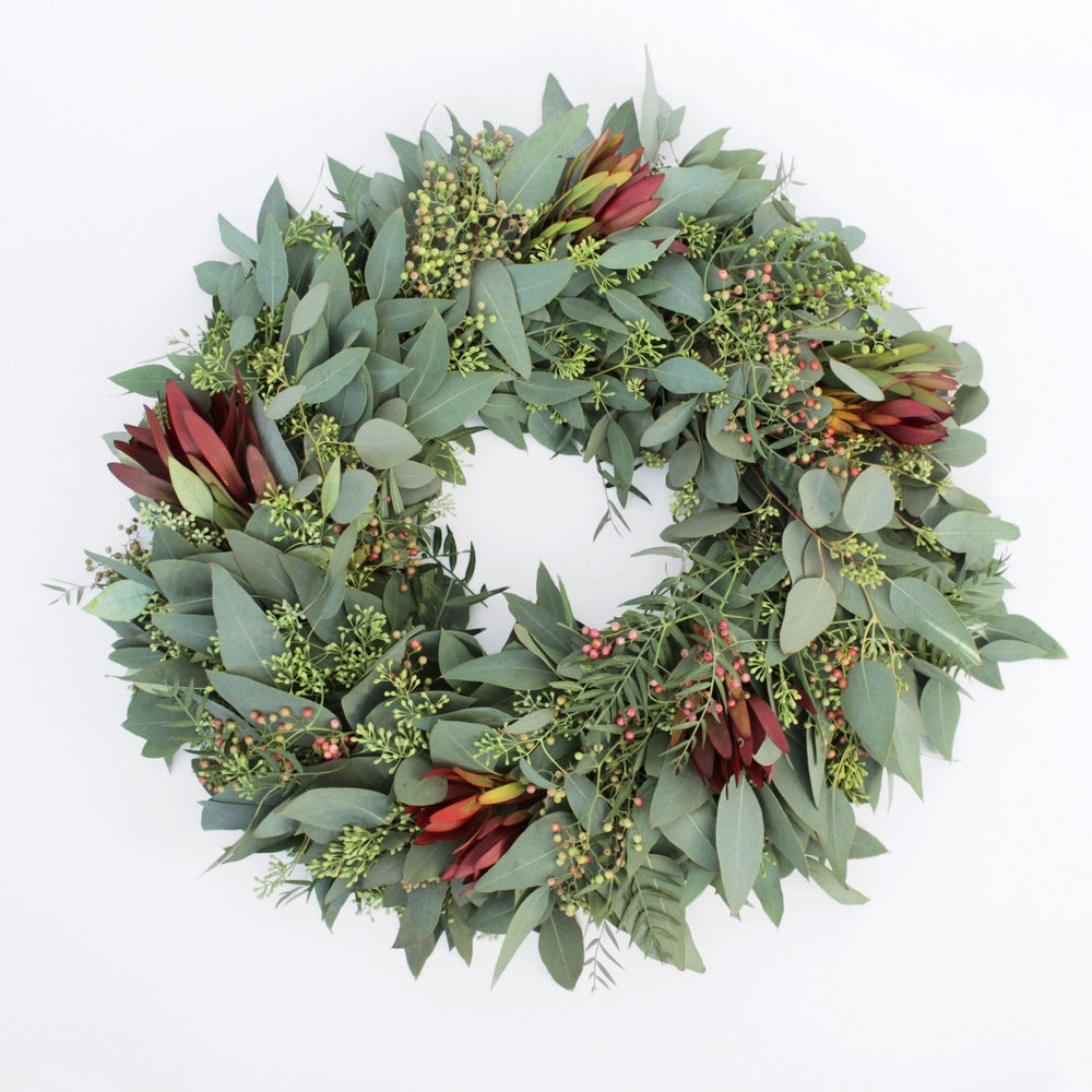 The Citizenry Fresh Eucalyptus and Red Berry Wreath | Medium - Image 0