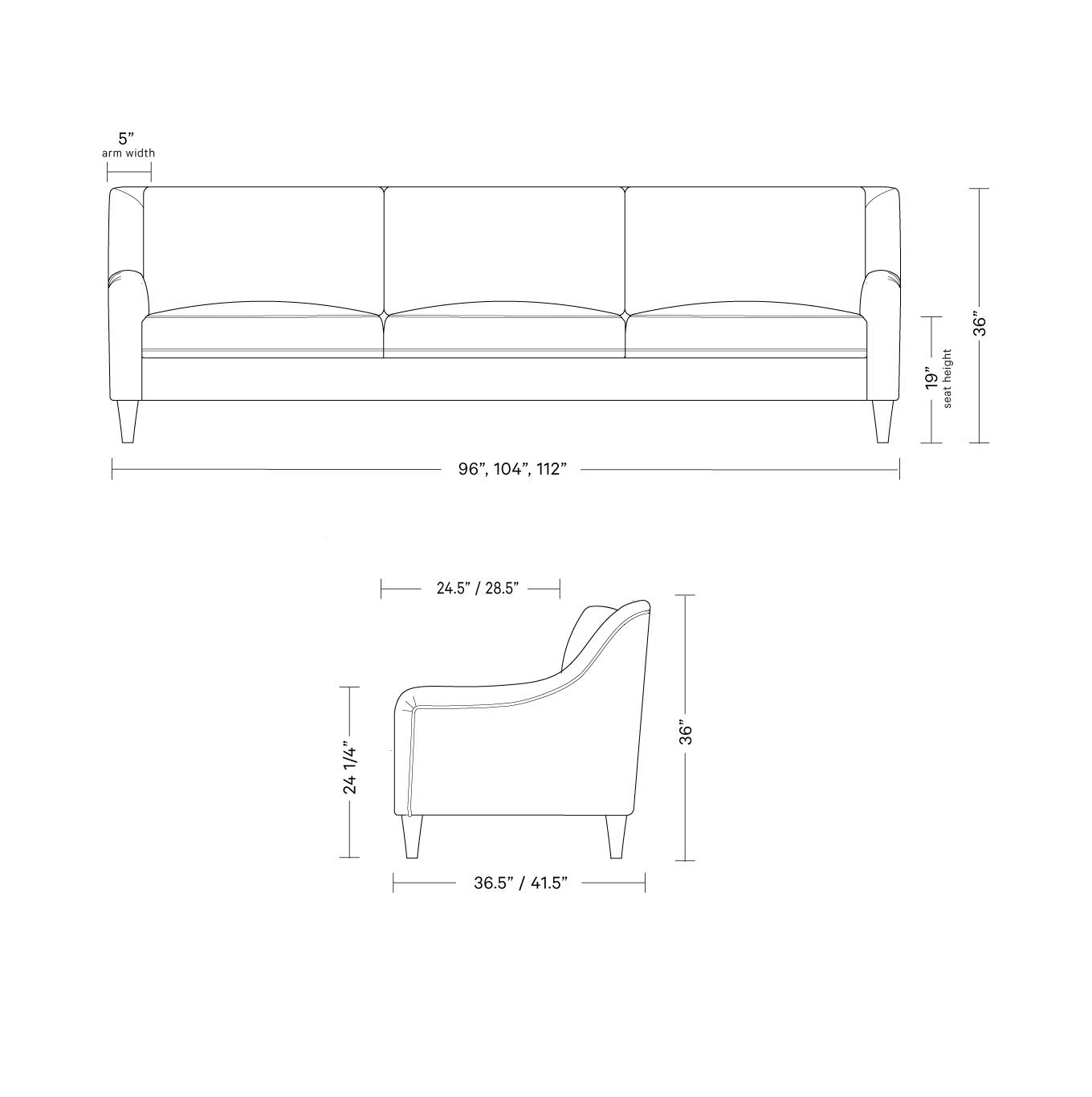 Alexander 3-Seat Sofa - Image 5