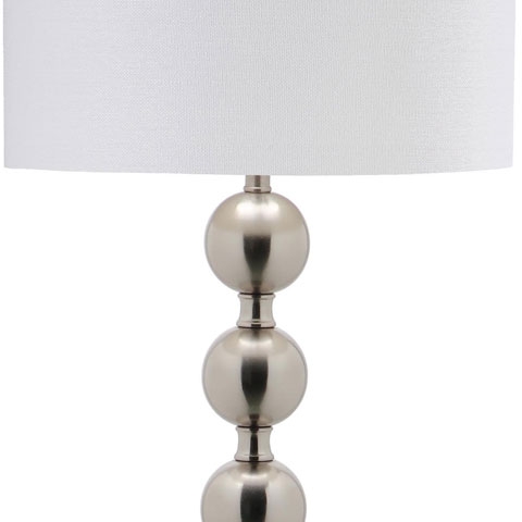 Reflections 58.5-Inch H Stacked Ball Floor Lamp - Nickel - Safavieh - Image 2