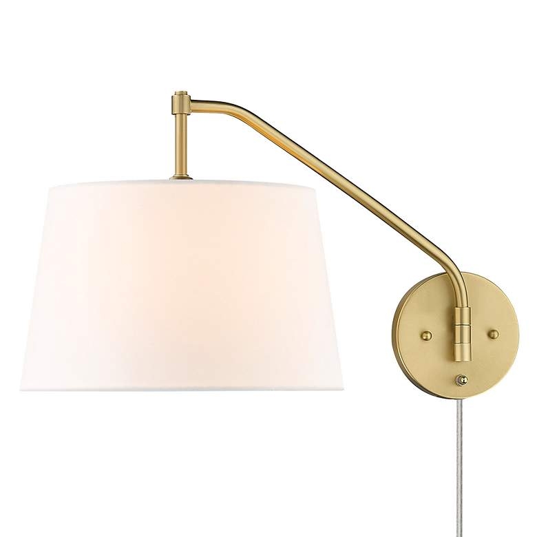 Golden Lighting Ryleigh 12" Wide Brushed Champagne Gold Swing Arm - Image 1