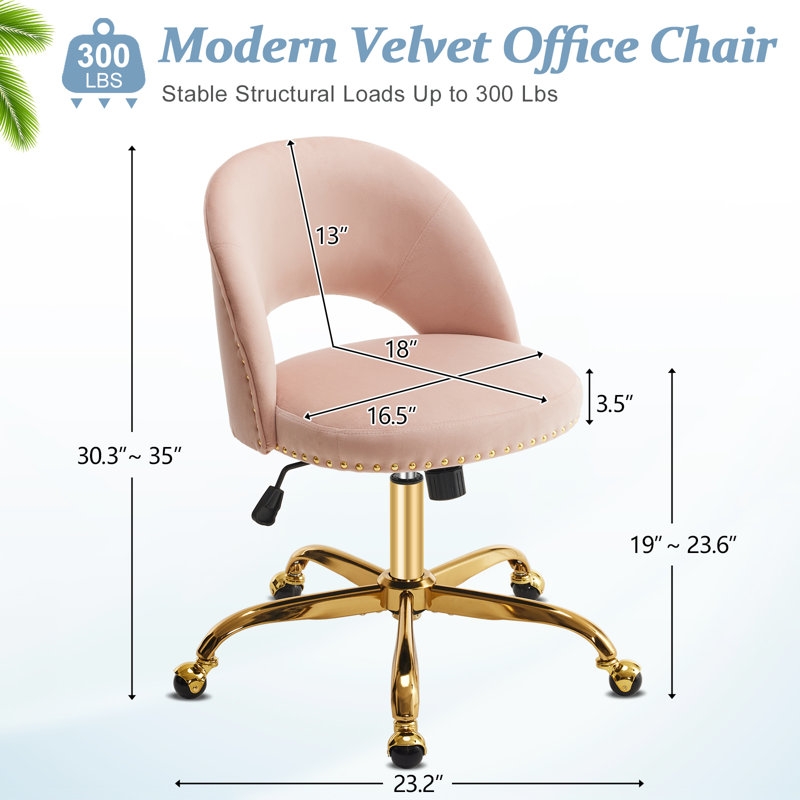 Task Chair Office Desk Chair Make Up Chair With Wheels - Image 1