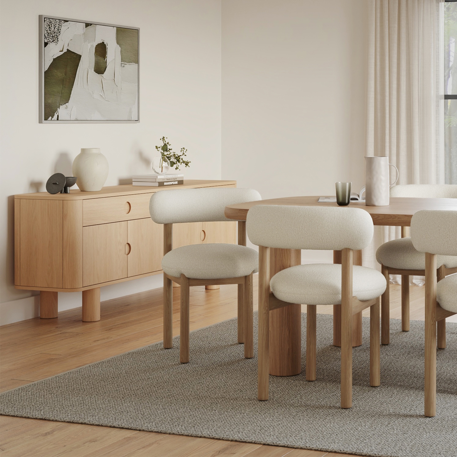 Adel 71" Sideboard - White Oak - Image 4