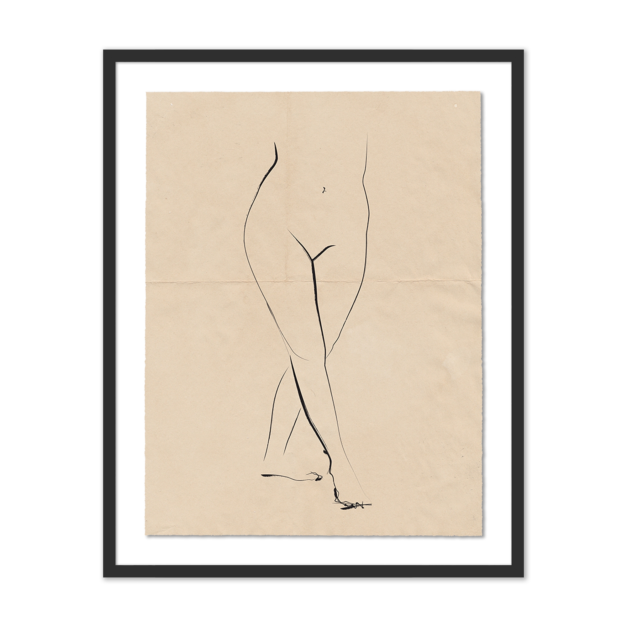 Nude on Vintage Paper 02 by Roseanne Kenny - 25.5" x 32" - Image 3