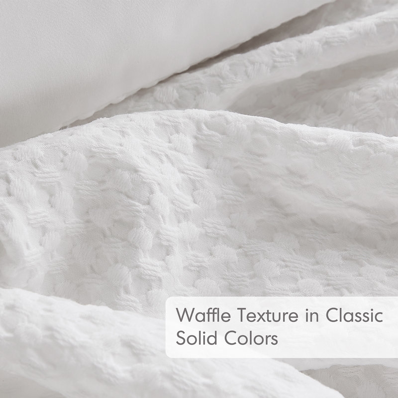 Bora Waffle Weave Textured Microfiber Comforter Set - Image 5