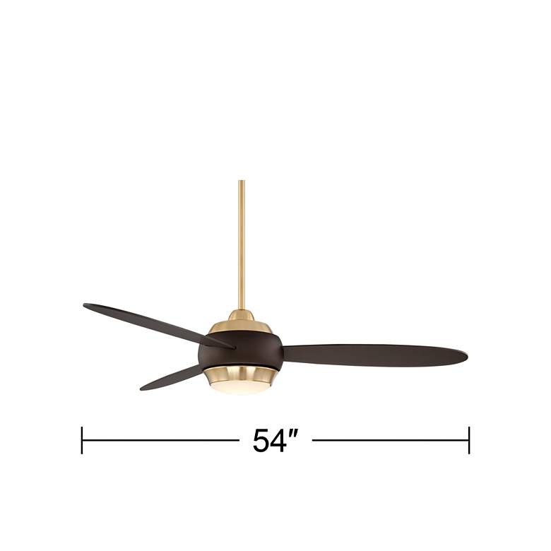 54" Casa Vieja Lynx Soft Brass and Bronze LED Ceiling Fan - Image 2