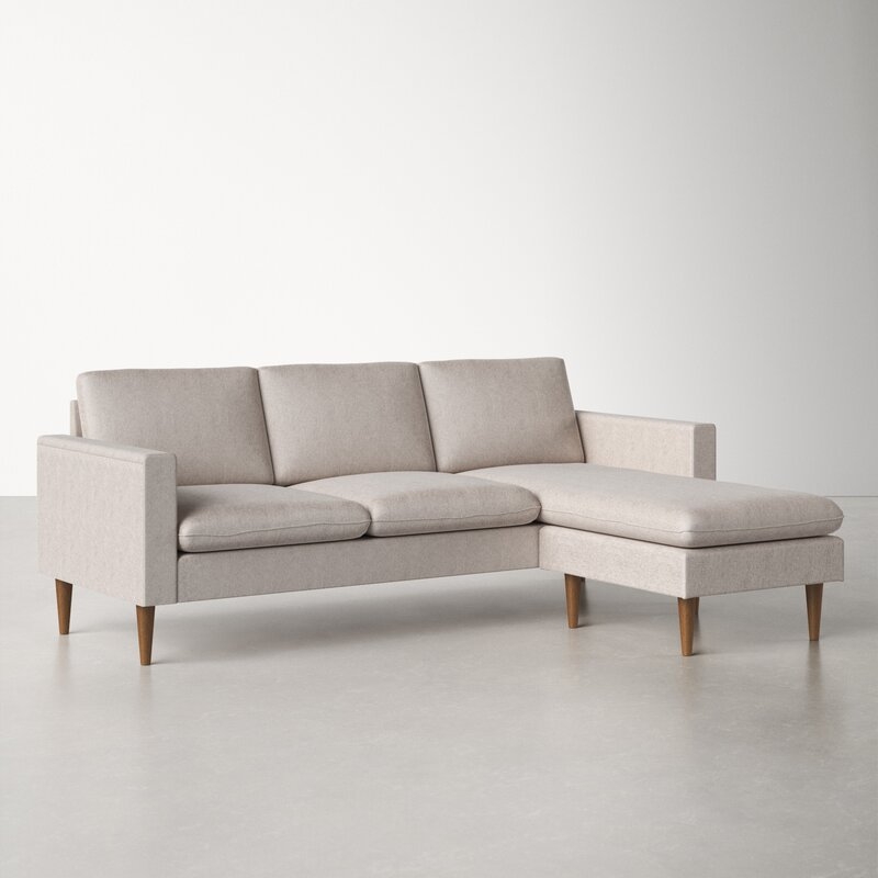 Jeni 87" Wide Reversible Sofa and Chaise  - Oatmeal - Image 1