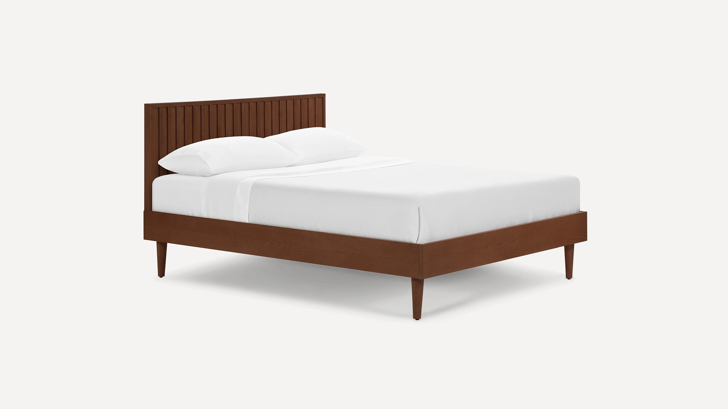 Chorus Bed Frame - King / Walnut - Wood / Tapered - Image 0