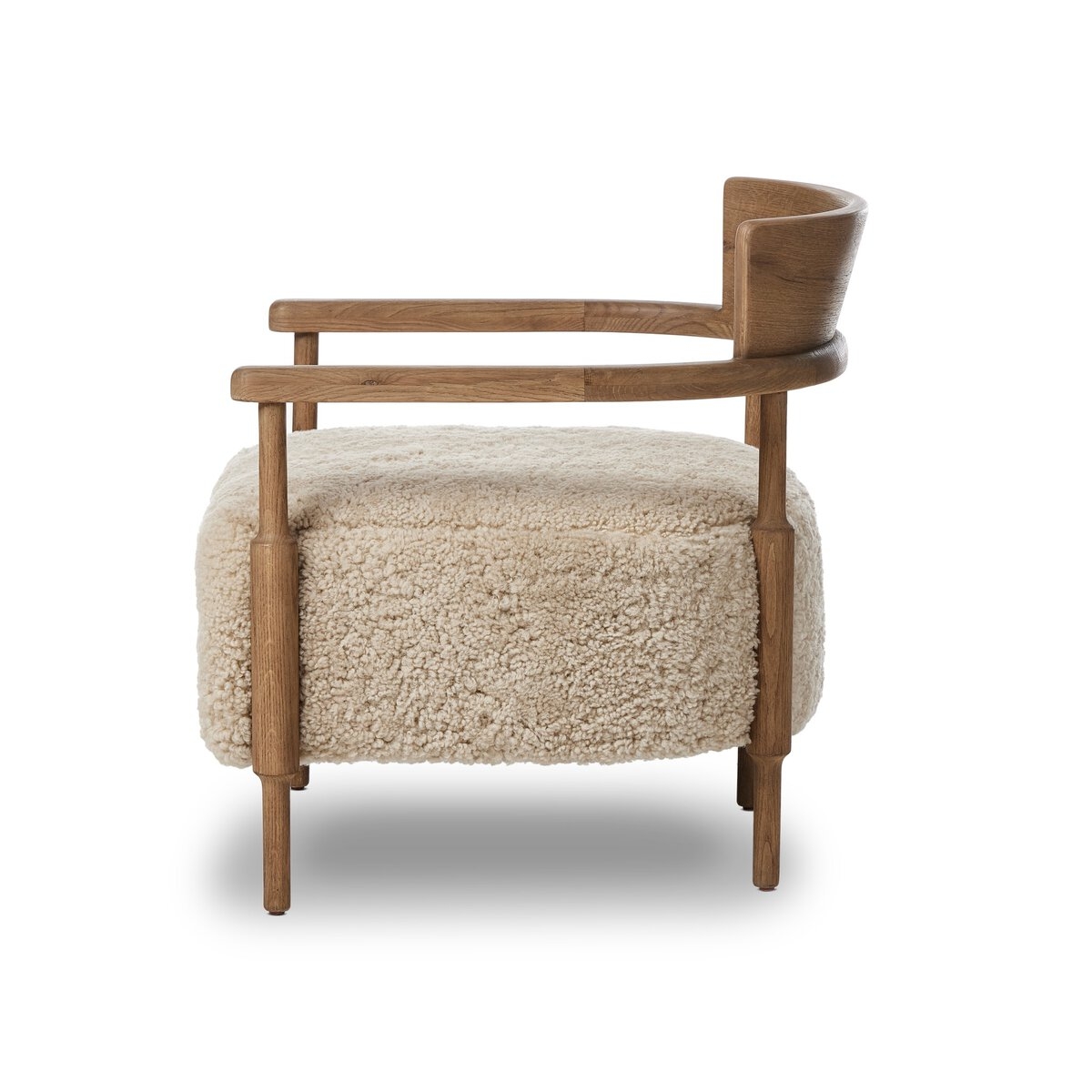 Bennett Chair - Beige Shearling by Amber Lewis x Four Hands - Image 3