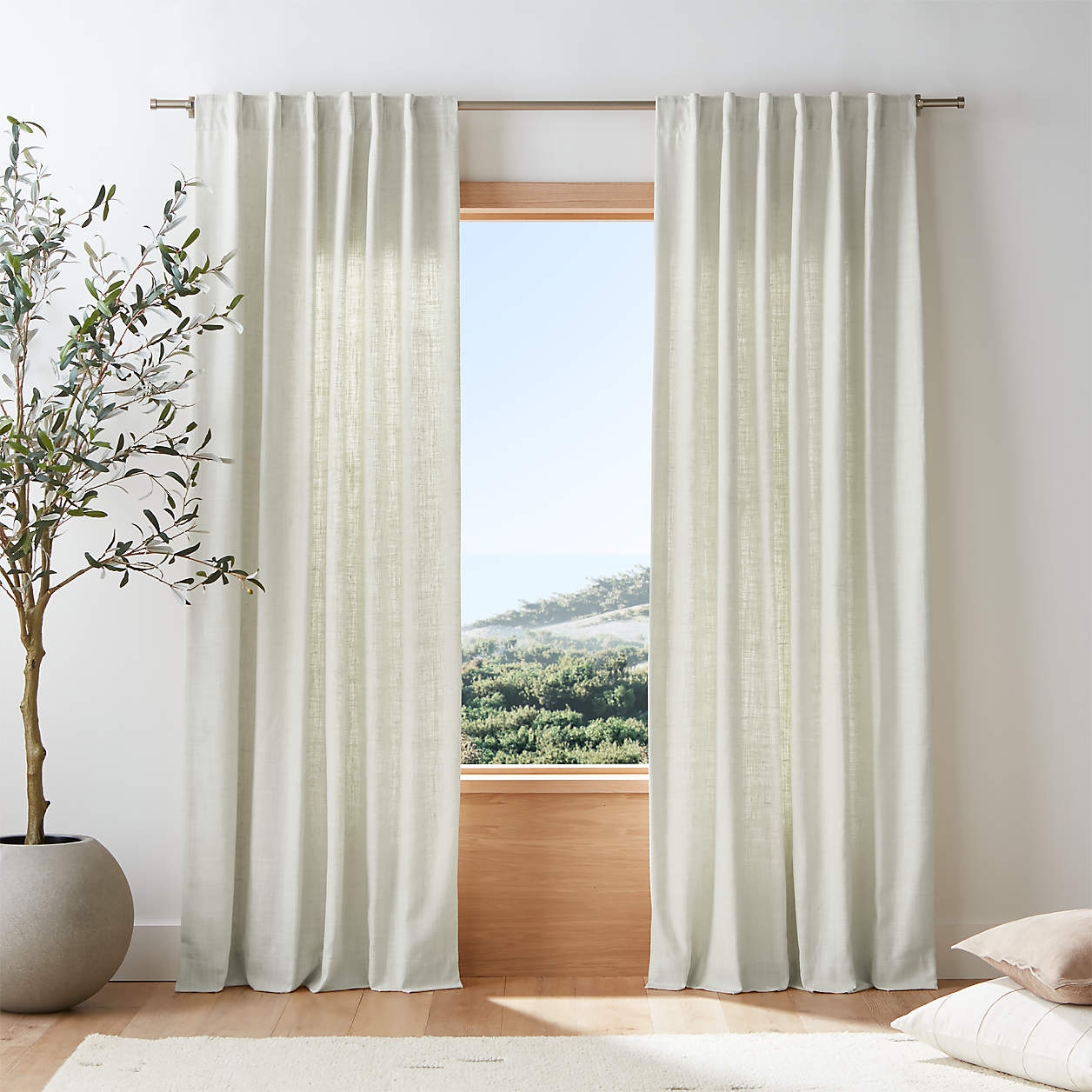 Ashbery Ivory Window Curtain Panel 52"x96" - Image 6