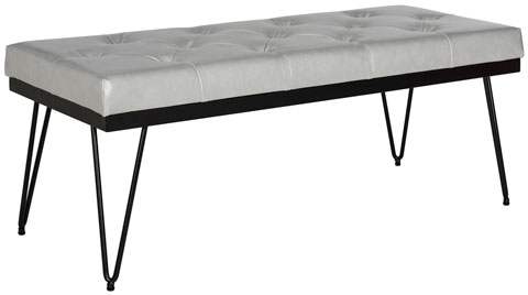 Marcella Bench - Grey/Black - Safavieh - Image 0