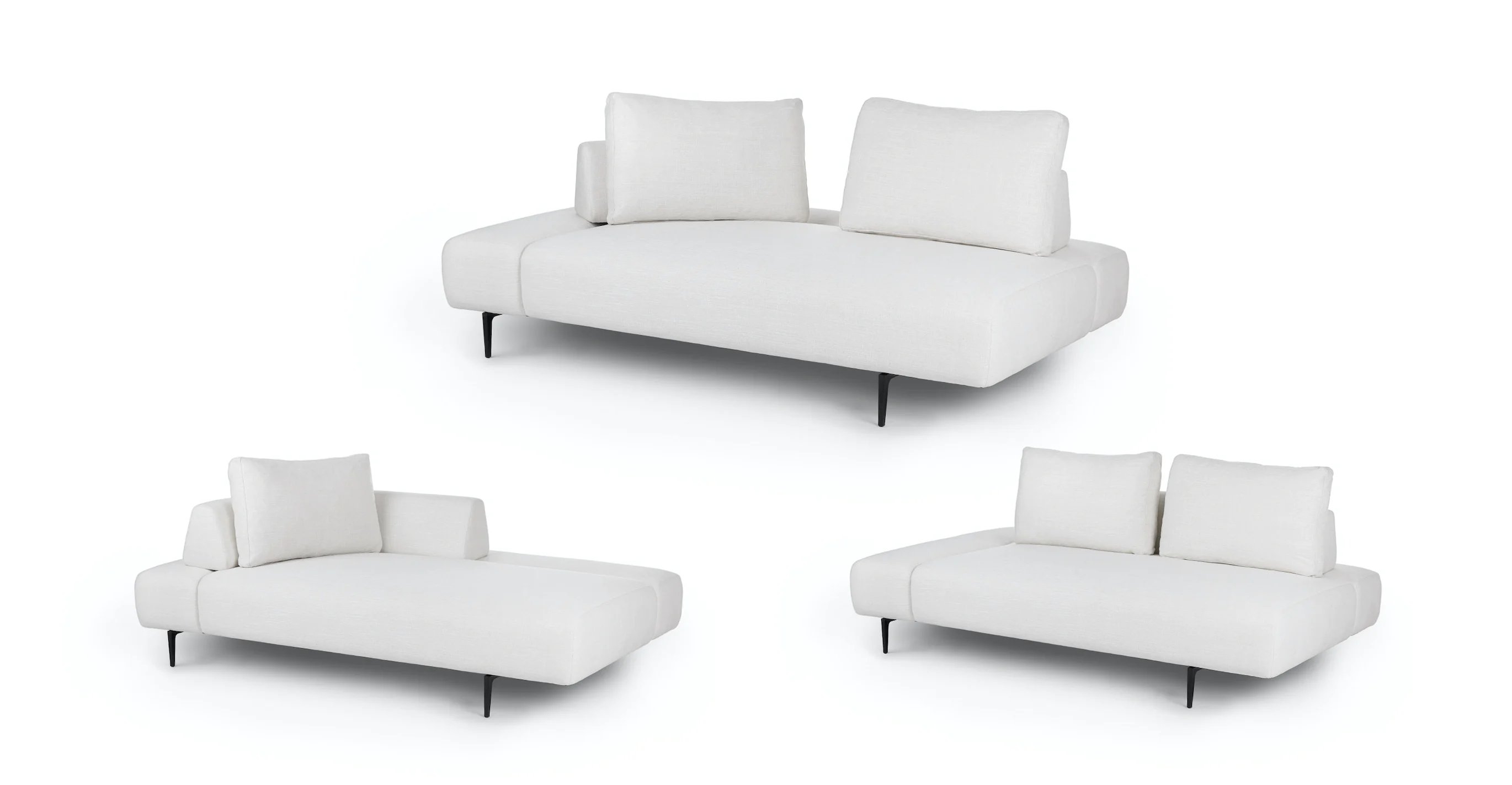 Divan Quartz White Left Chaise Lounge - Image 3