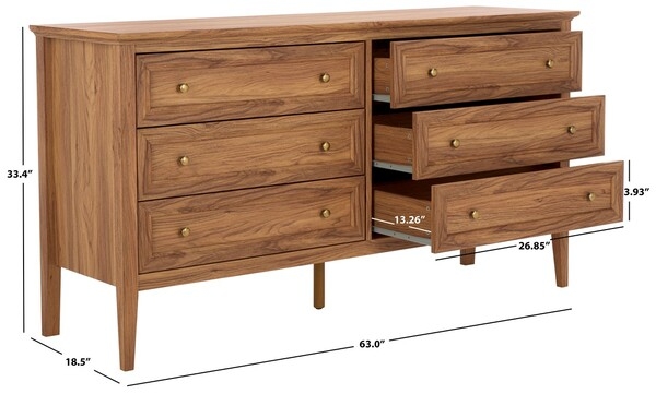 Sondra 6 Drawer Dresser - Image 3