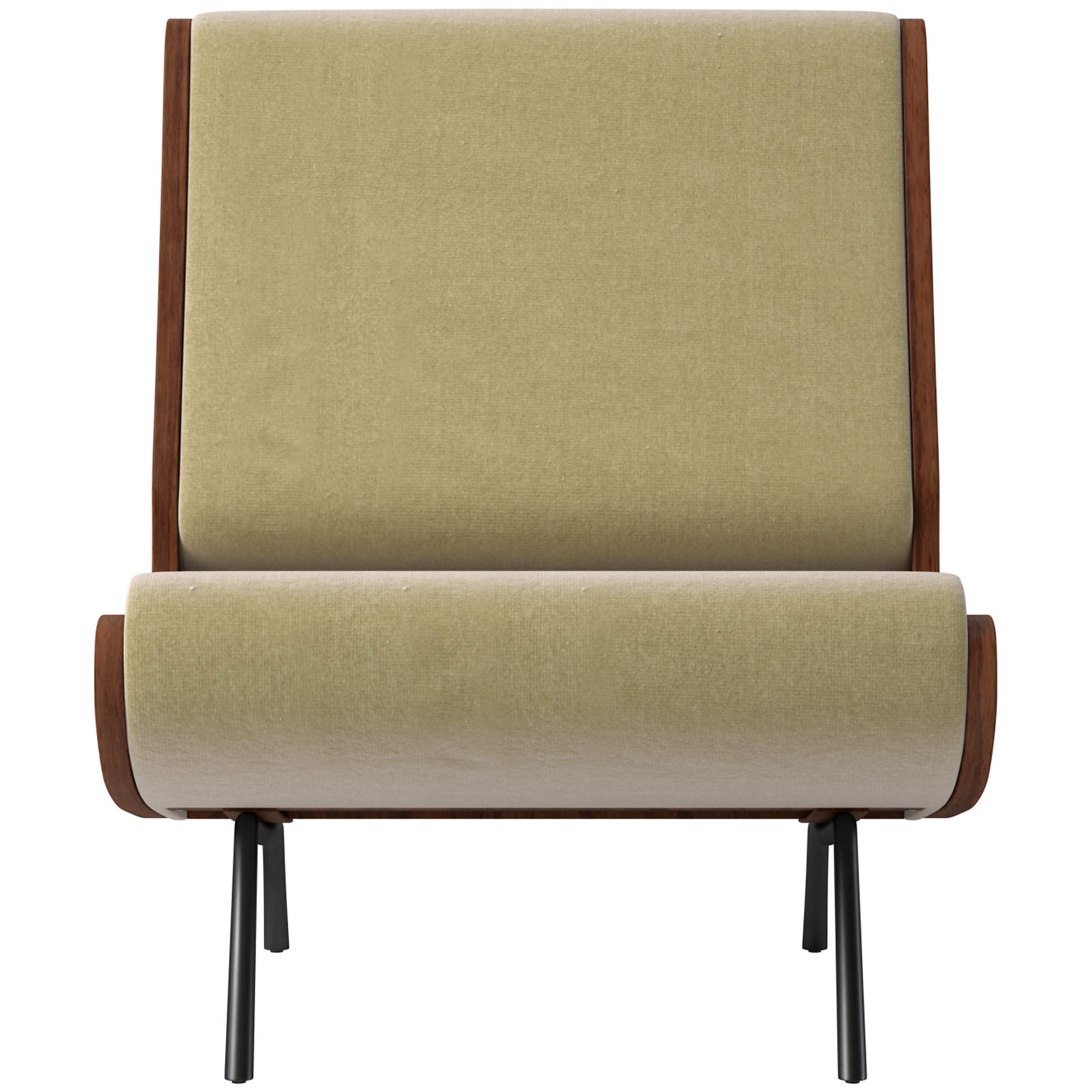 Meda Ivory Wool Armless Lounge Chair by Gianfranco Frattini - Image 0