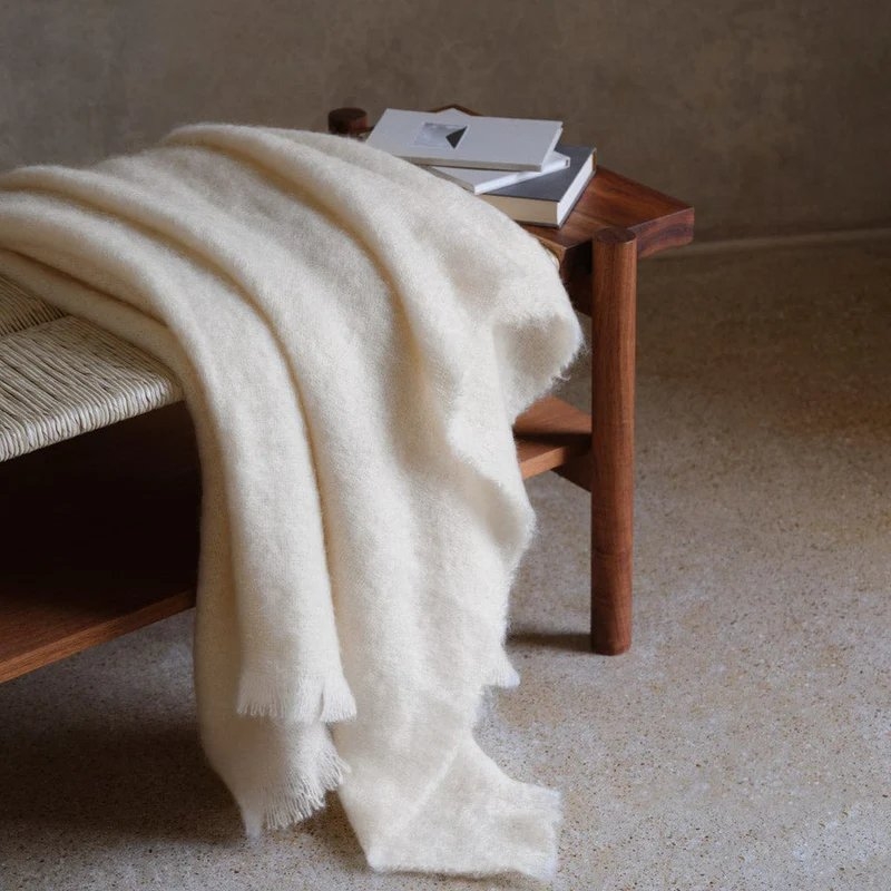 The Citizenry Rowan Mohair Throw | Ecru - Image 4