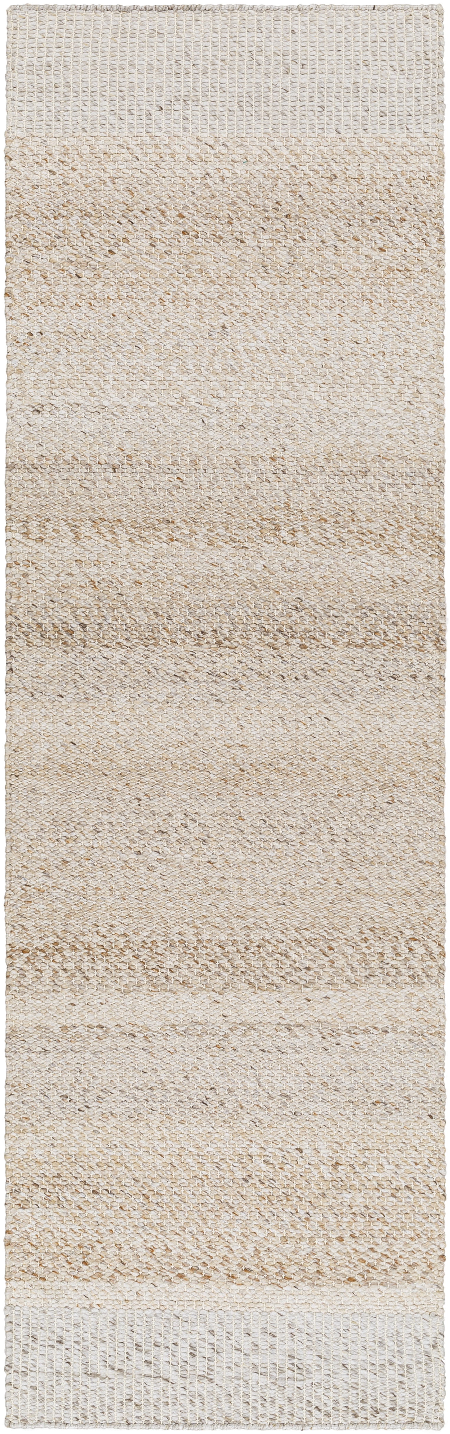 Abby Beige Indoor 2'6" x 8' Handmade Rug - Image 0