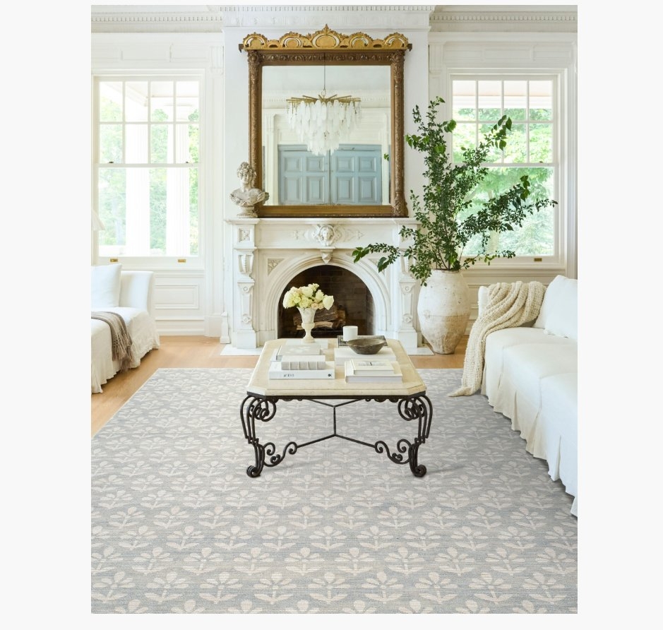 Maya Blue Indoor 9'1" x 12' Machine Woven Rug - Image 1