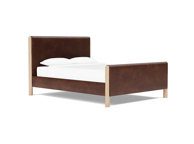 The Citizenry Laurel Bed with High Footboard | Queen | Brown - Image 0