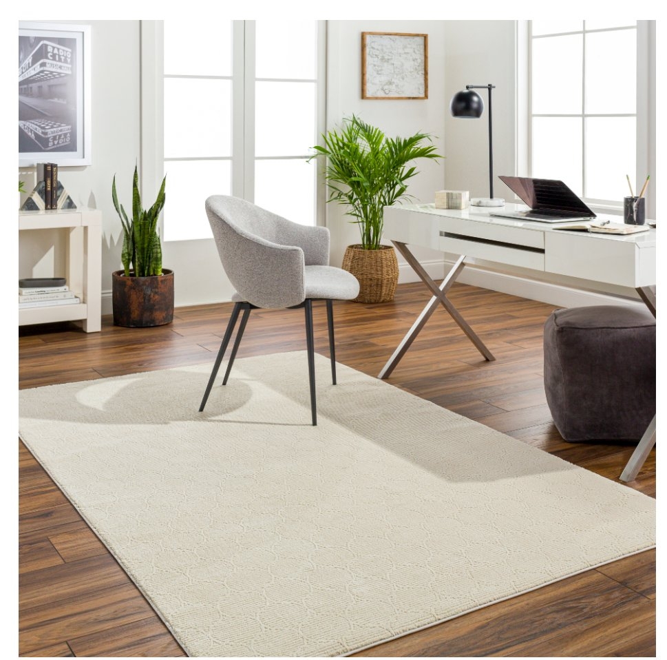 Alder Beige Indoor 7'7" x 10' Machine Woven Rug - Image 2
