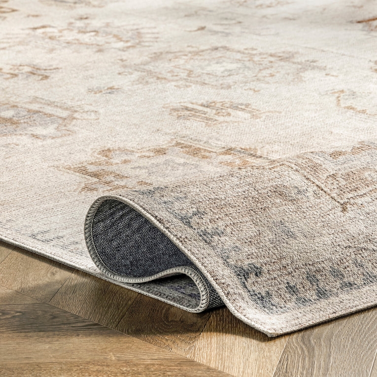 Krystin Machine Washable Distressed Area Rug - Image 2