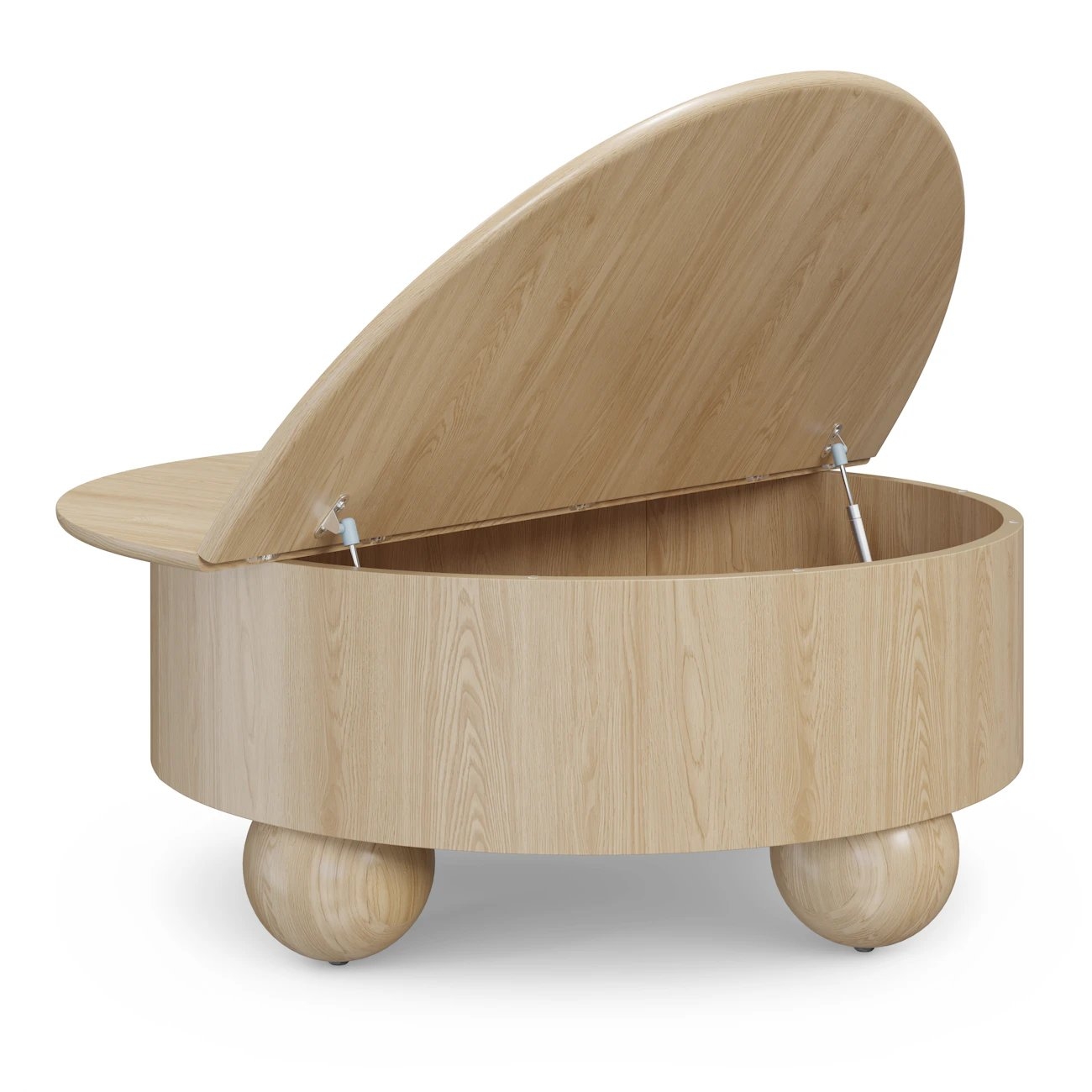 Sigrid 42.5" Storage Coffee Table - White Oak - Image 1