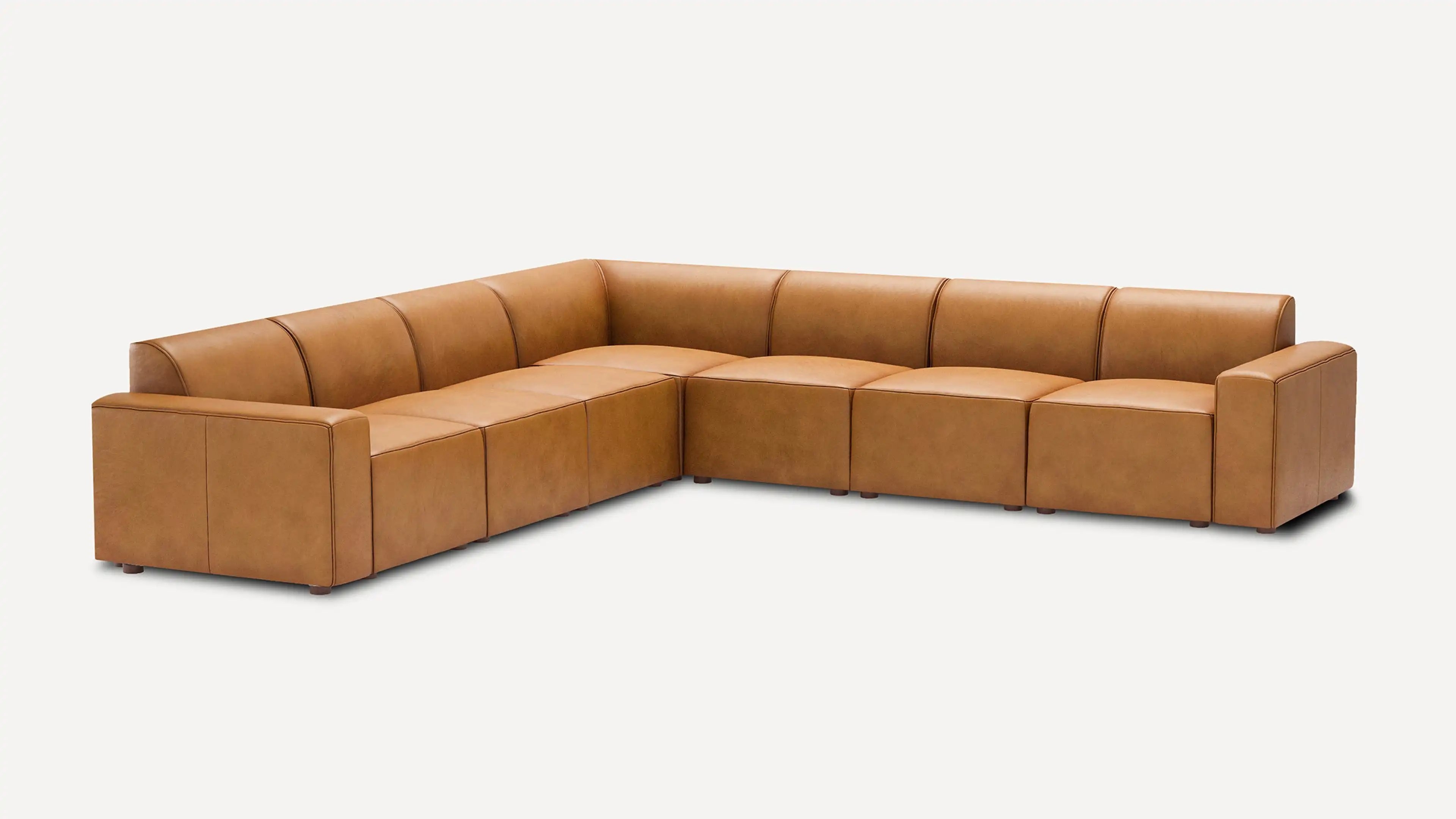 Burrow Mambo 7-Piece Sectional Sofa, Leg Finish: WalnutLegs - Image 5