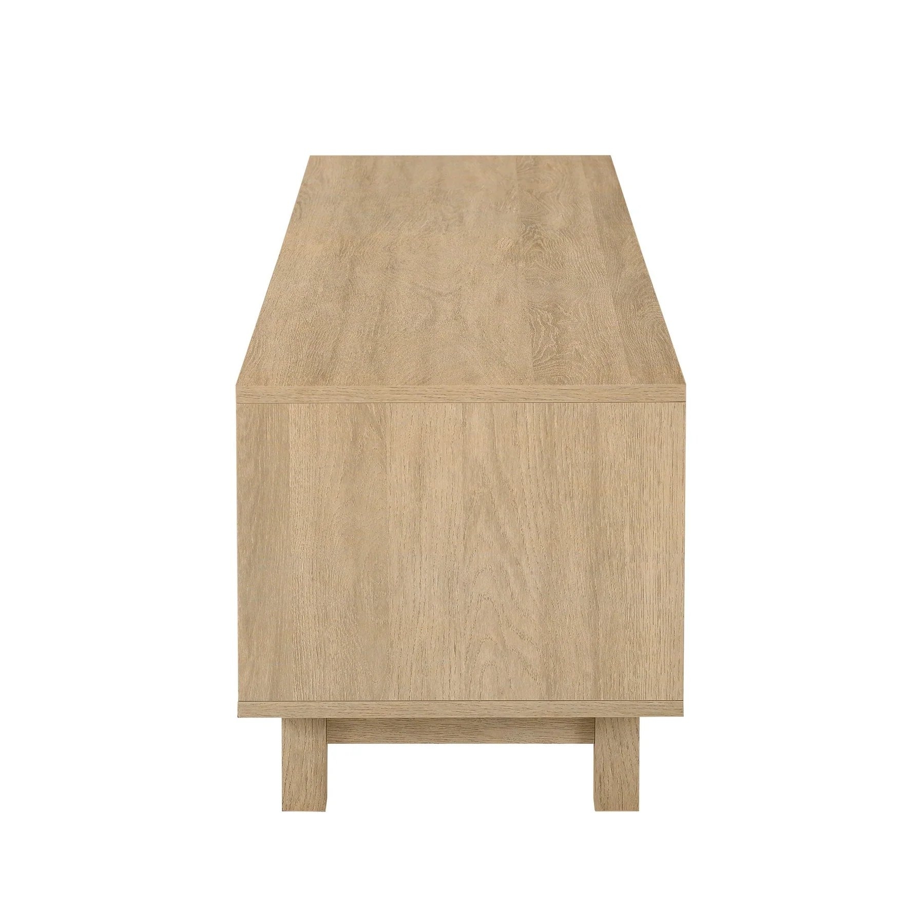 Reema Arundo Scandinavian Reeded TV Stand- Coastal Oak - Image 6