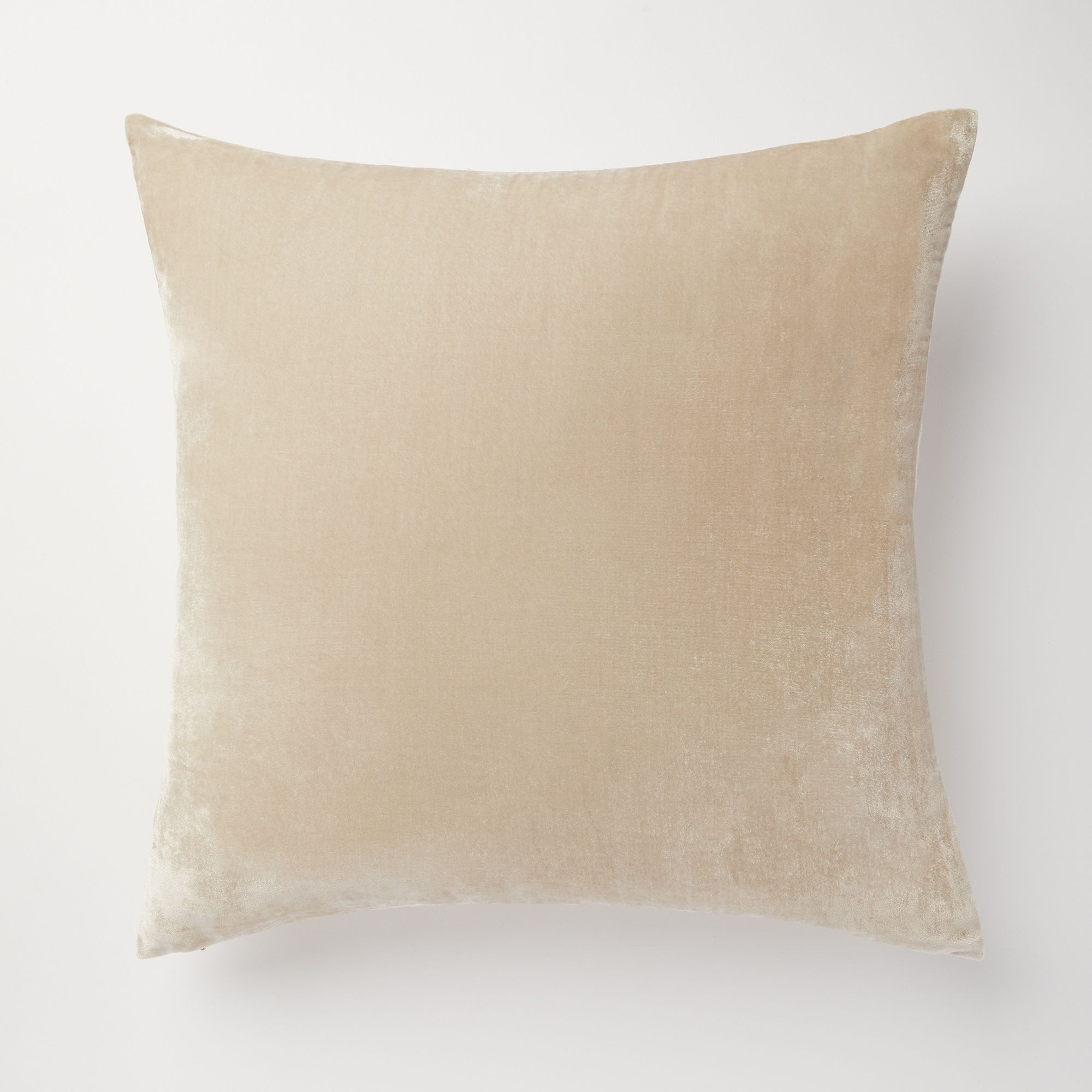 Lush Velvet Pillow Cover, Sand, 20x20 - Image 0