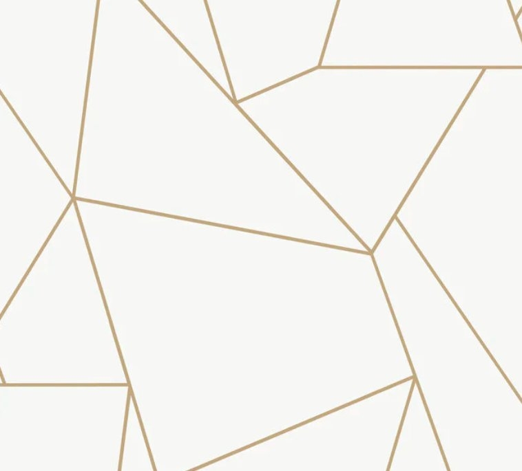 Nazca Wallpaper, White/Gold, Roll - Image 0