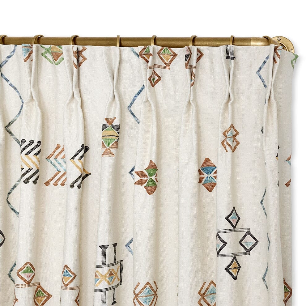 Ecru Cactus Silk French Pleat Curtain - Image 0