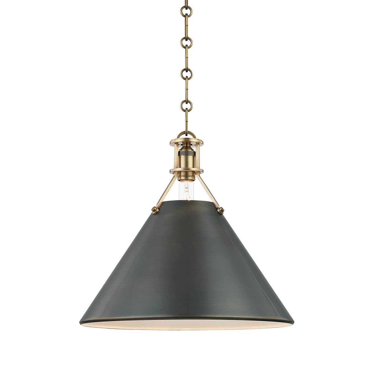 Hudson Valley Lighting Metal No. 2 Pendant 16" - Antique Distressed Bronze - Image 0