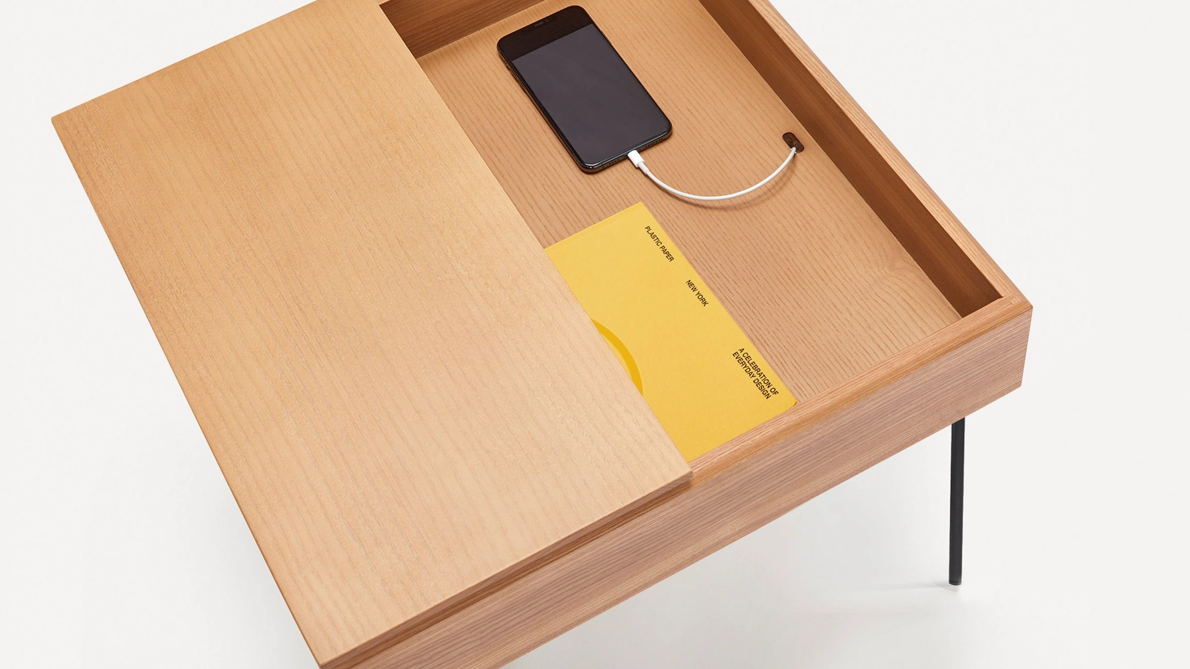 Carta Side Table - Oak - Wood / Straight Leg - Image 3