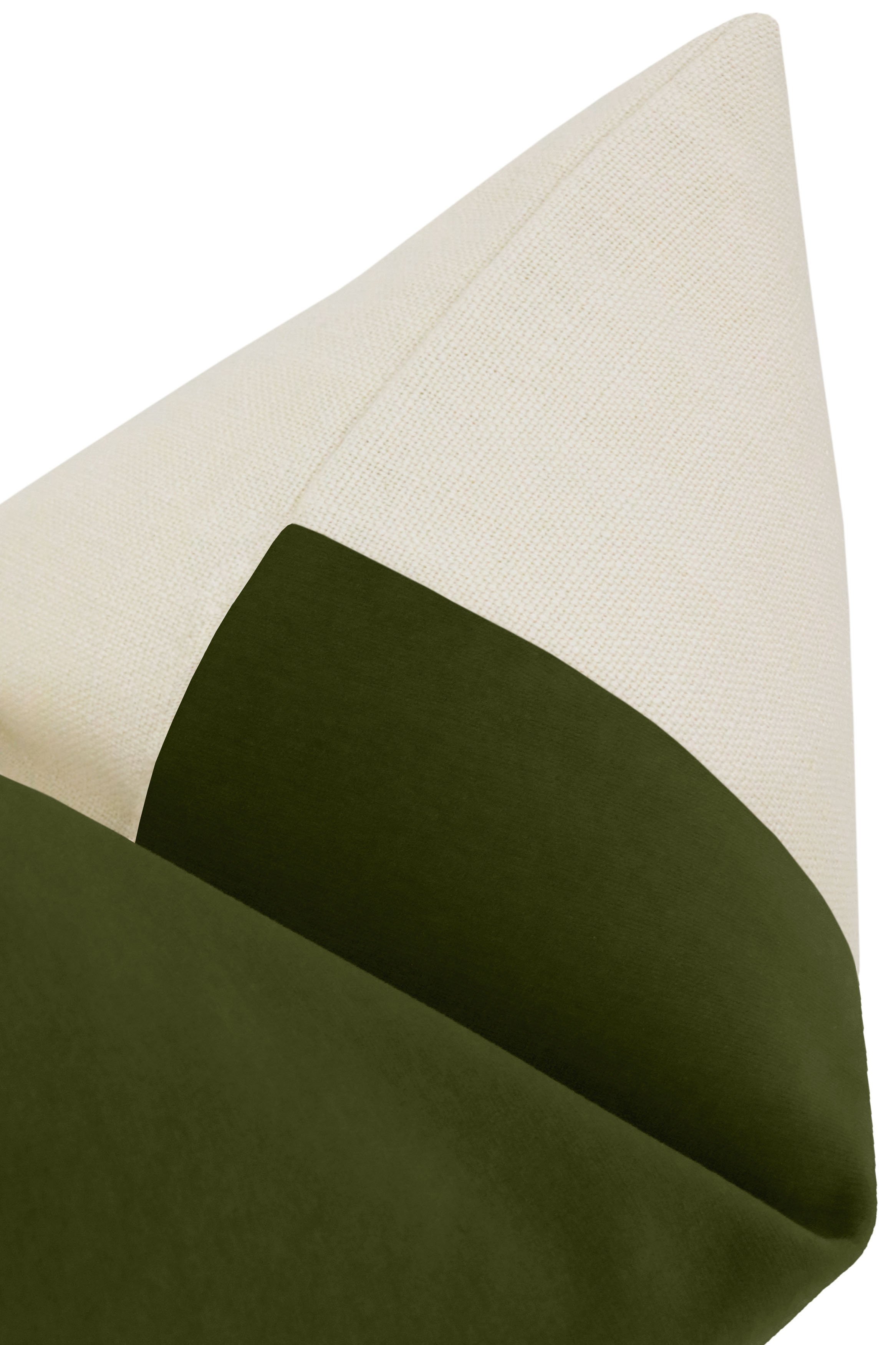 Panel Studio Velvet Pillow Cover, Olive, 20" x 20" - Image 2