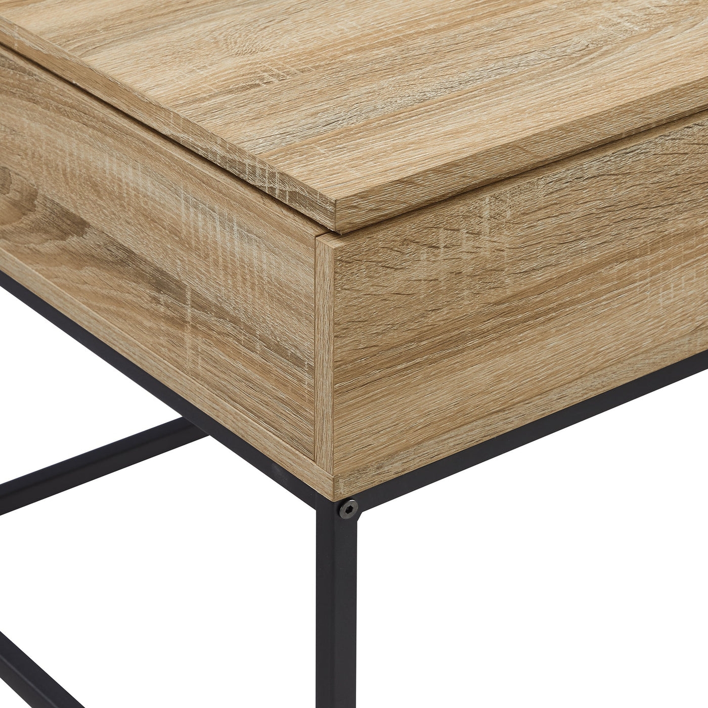 Modern 40 Wood and Metal Lift Top Coffee Table - Image 2
