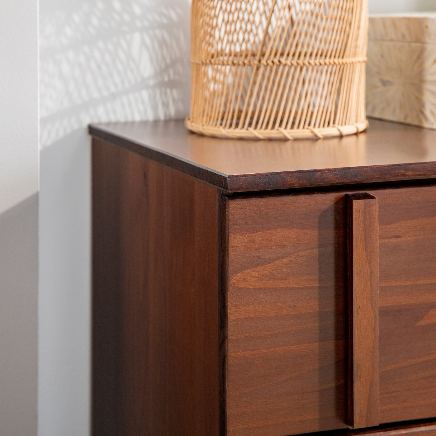 60" Modern Solid Wood Dresser - Walnut - Image 7