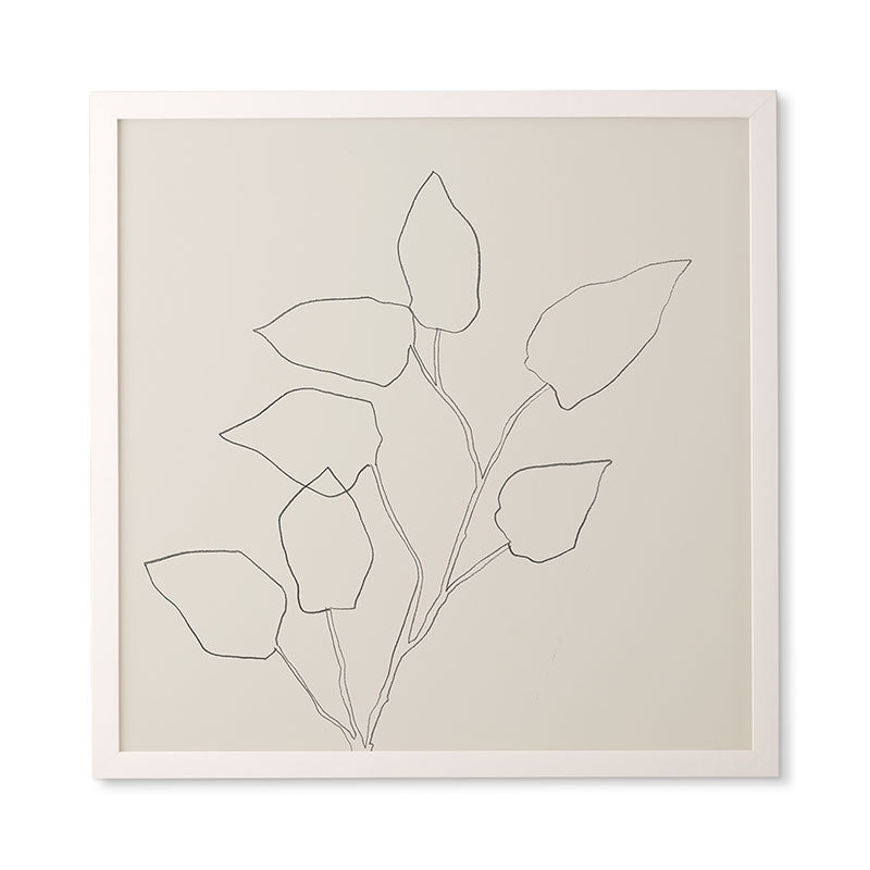 Floral Study No 5 by Megan Galante - Framed Wall Art Basic White 30" x 30" - Image 0