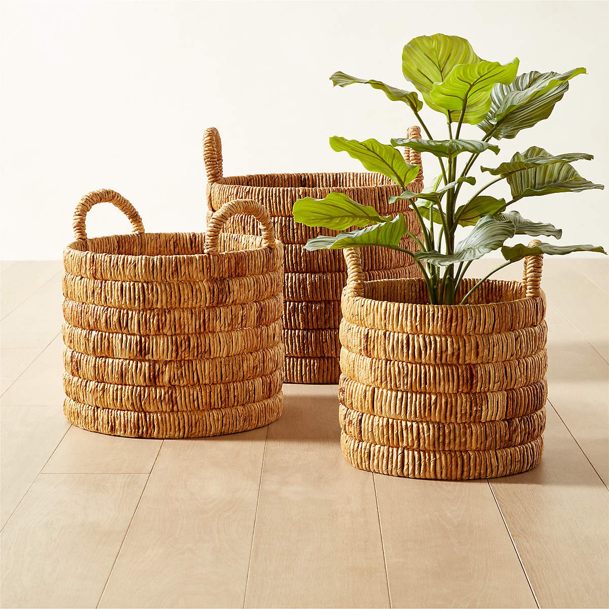 Milos Handwoven Storage Basket Medium - Image 3