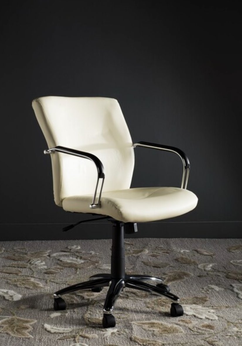 Lysette Desk Chair - Cream/Silver - Arlo Home - Image 0