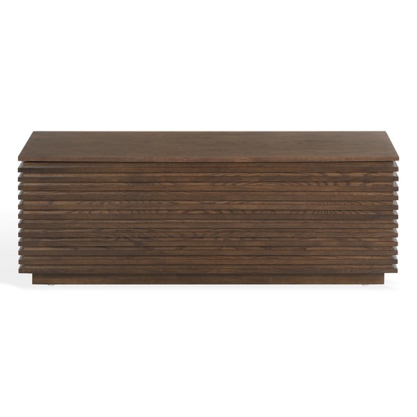 Zuzu Wood Storage Bench - Walnut - Image 0