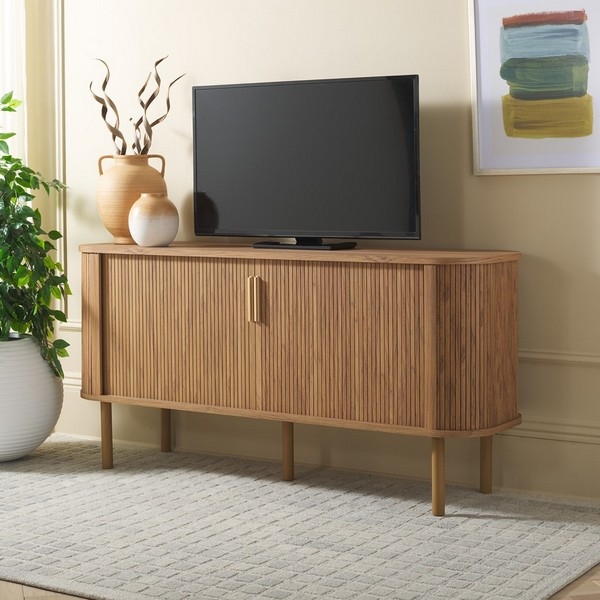 Tealla Sideboard/Media Stand - Oak / Gold - Safavieh - Image 1