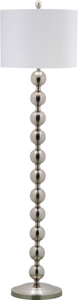 Reflections 58.5-Inch H Stacked Ball Floor Lamp - Nickel - Safavieh - Image 0