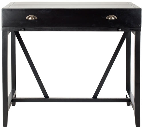 Wyatt Writing Desk W/Pull Out - Black - Safavieh - Image 2