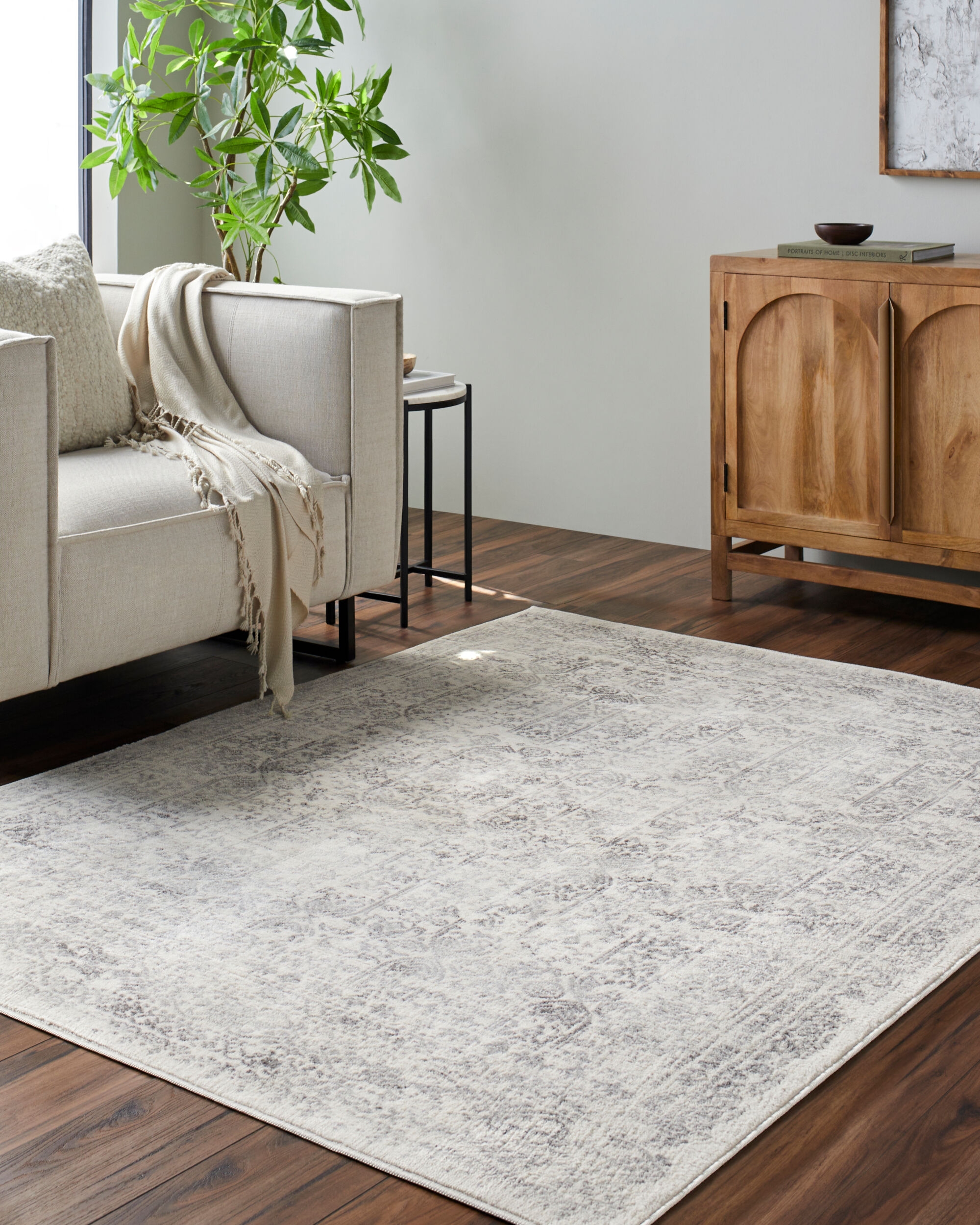 Roma Beige Indoor 11'10" x 15' Machine Woven Rug - Image 1