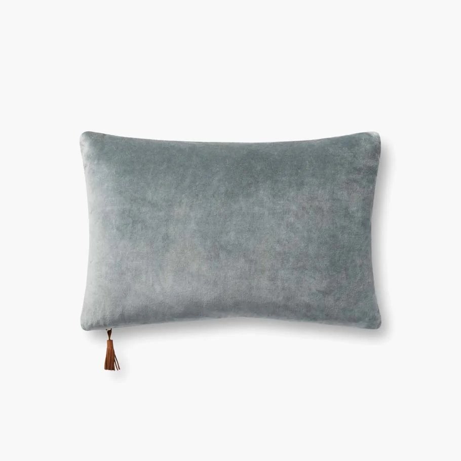 Magnolia Home by Joanna Gaines x Loloi Pillows P1153 Denim / Tan 13" x 21" Cover w/Poly - Image 0